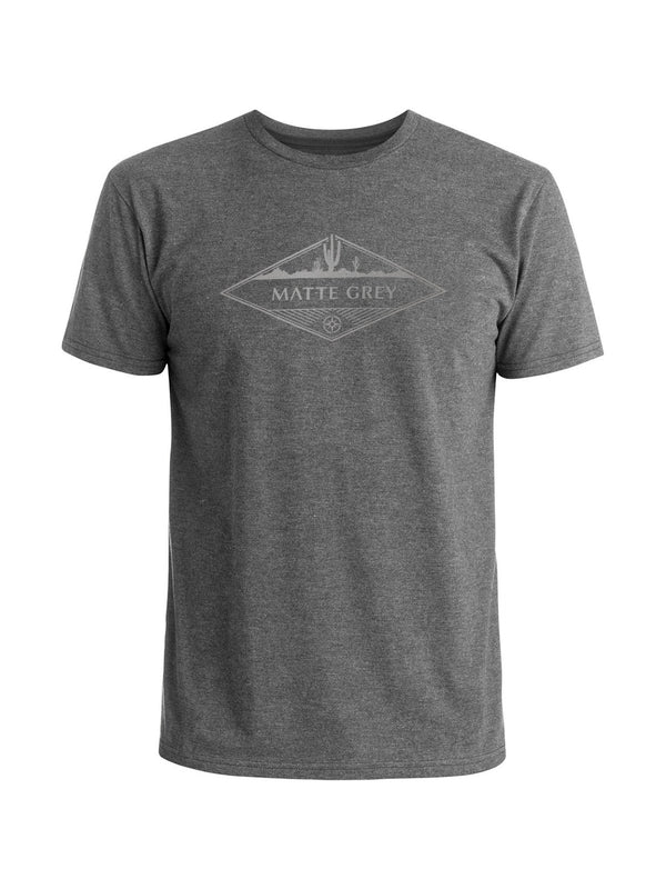 Matte Grey Men's Wayfarer Medium Grey / Light Grey Graphic Tee Shirt