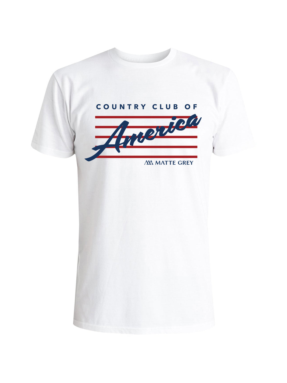 C.C. of America Tee Shirt - White (Navy / Red)