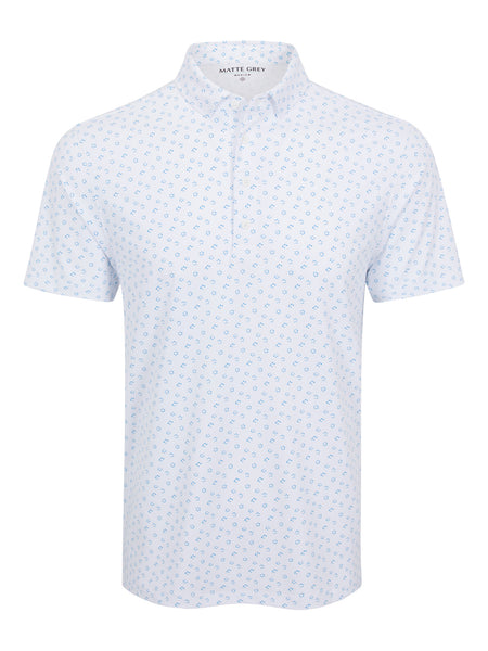 Paw Print - White (Coastal Blue)