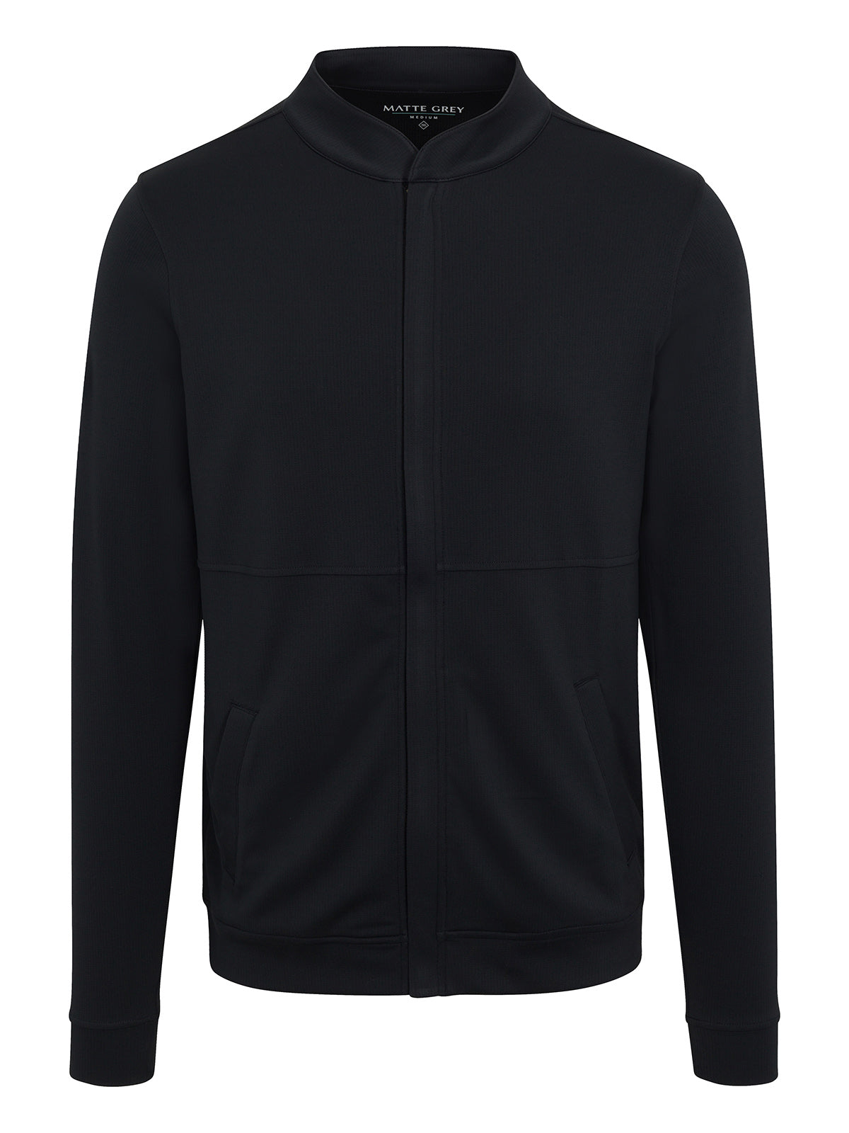 Matte Grey Men's Hightower Half Zip - Black Heather - Haus of Grey