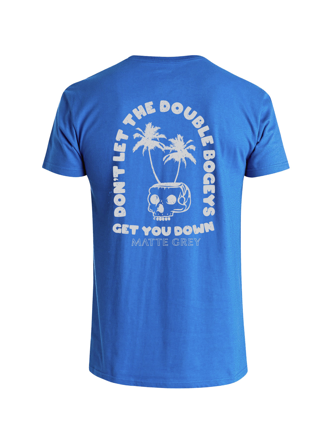 Double Bogies FB Tee - Coastal Blue Heather (White)