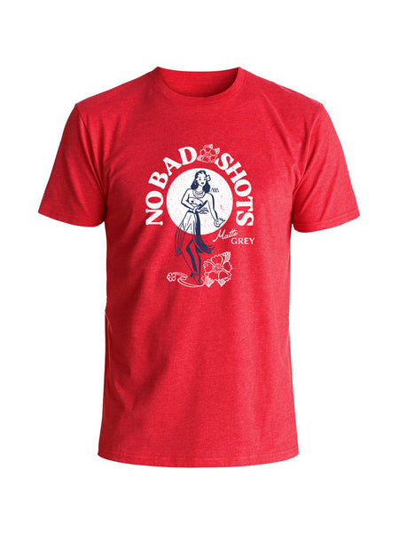 No Bad Shots Tee - Red (White/National)