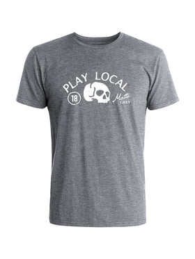 Play Local Tee - Steel Heather (White)