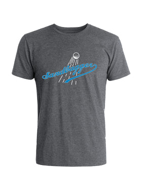 Ballpark Sandbagger Tee -  Asphalt Heather (Coastal Blue/White)