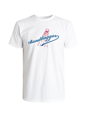 Ballpark Sandbagger Tee -  White (Liberty Red/Meso Blue)