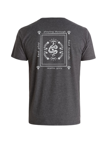 Playing Through Serpent Tee -  Charcoal Heather (Salt)