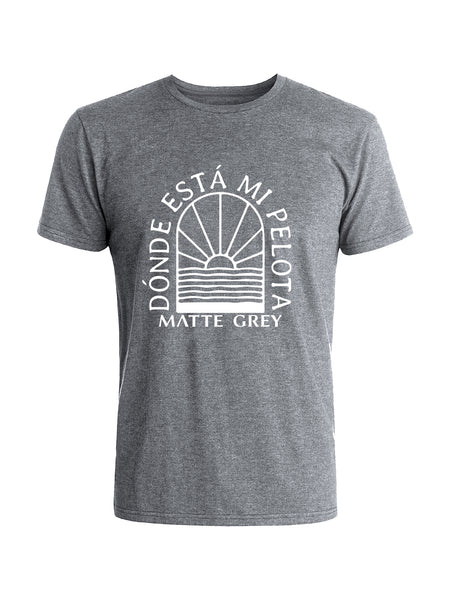Dónde Está Tee - Asphalt Heather (White)