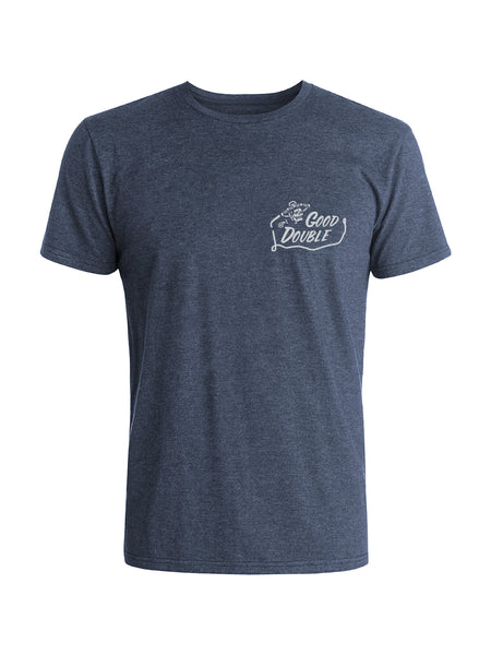 Good Double Tee - Navy Heather (Salt)