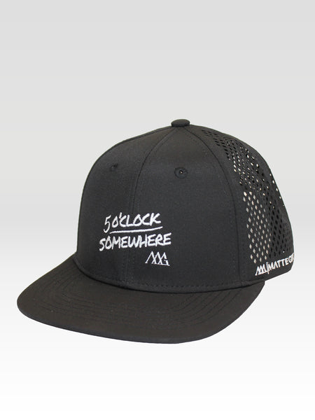 5 O'Clock Di-Cut Snapback - Black