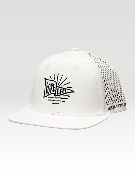 Fore Left Di-Cut Snapback - White