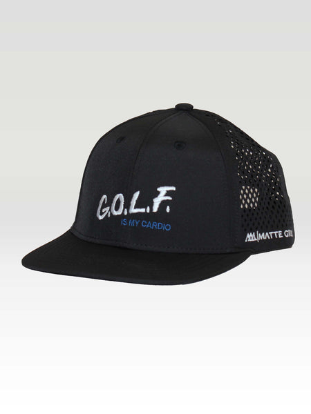 Golf Cardio Di-Cut Snapback - Black (White/Malibu)
