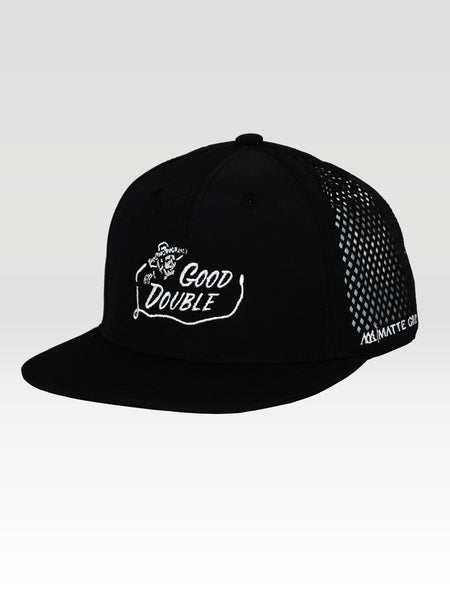 Good Double Di-Cut Snapback - Black (White)