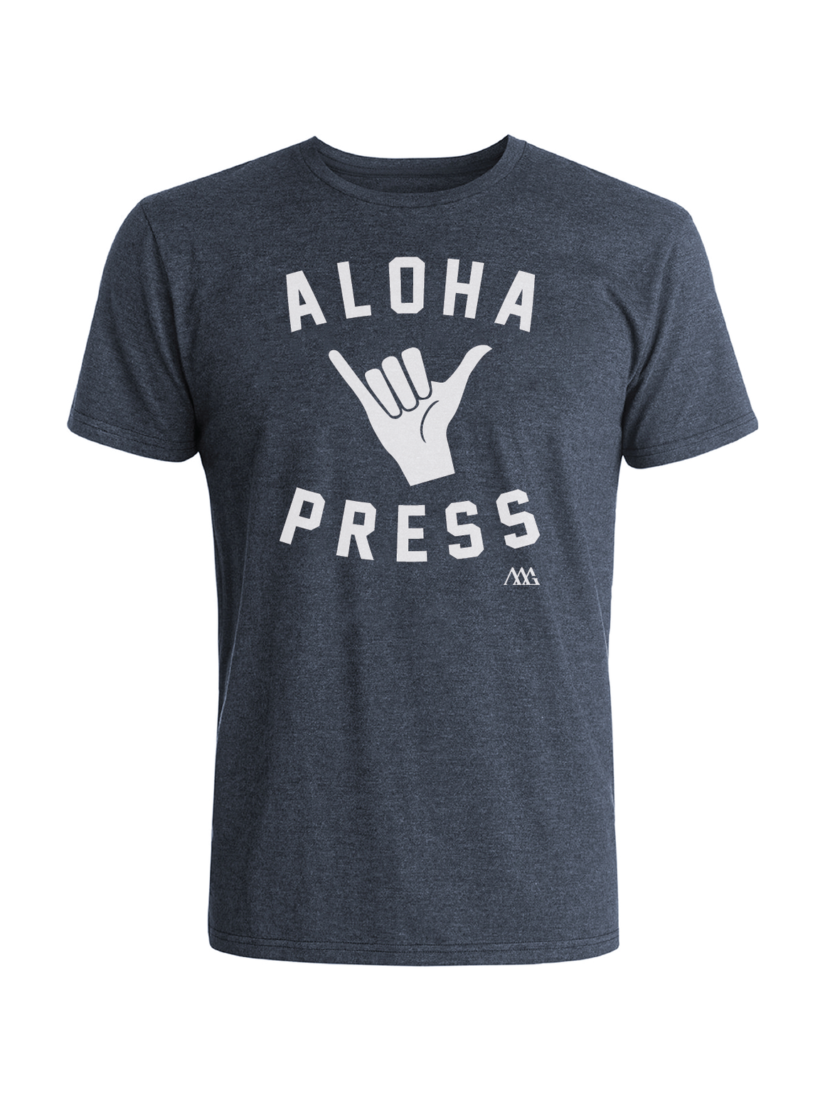 Shaka Tee Shirt - Navy Heather (White)