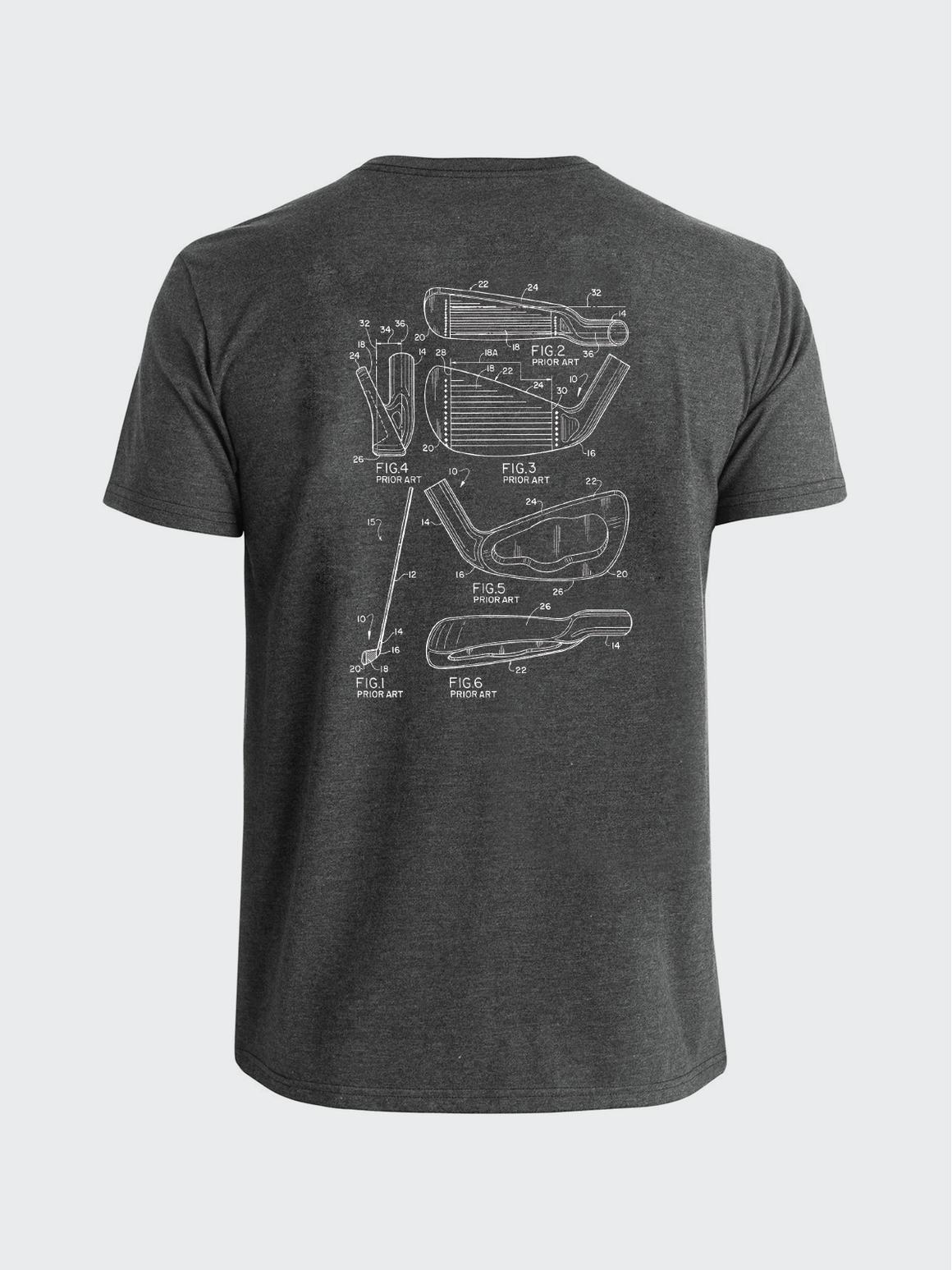 The Original Iron Tee Shirt - Charcoal Heather (White)