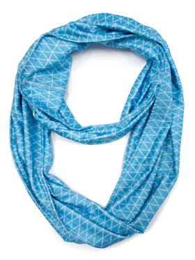 Diamond Infinity Scarf - White (Maya Blue)