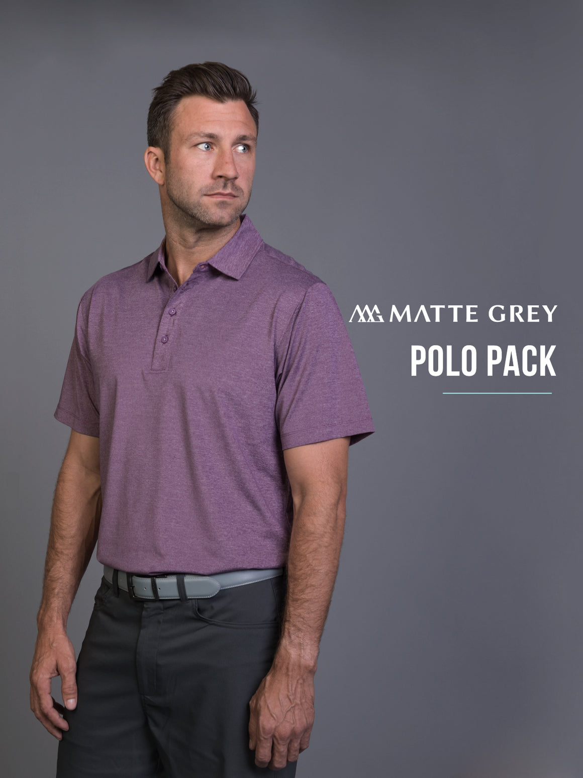 Matte Grey Mystery Polo Pack